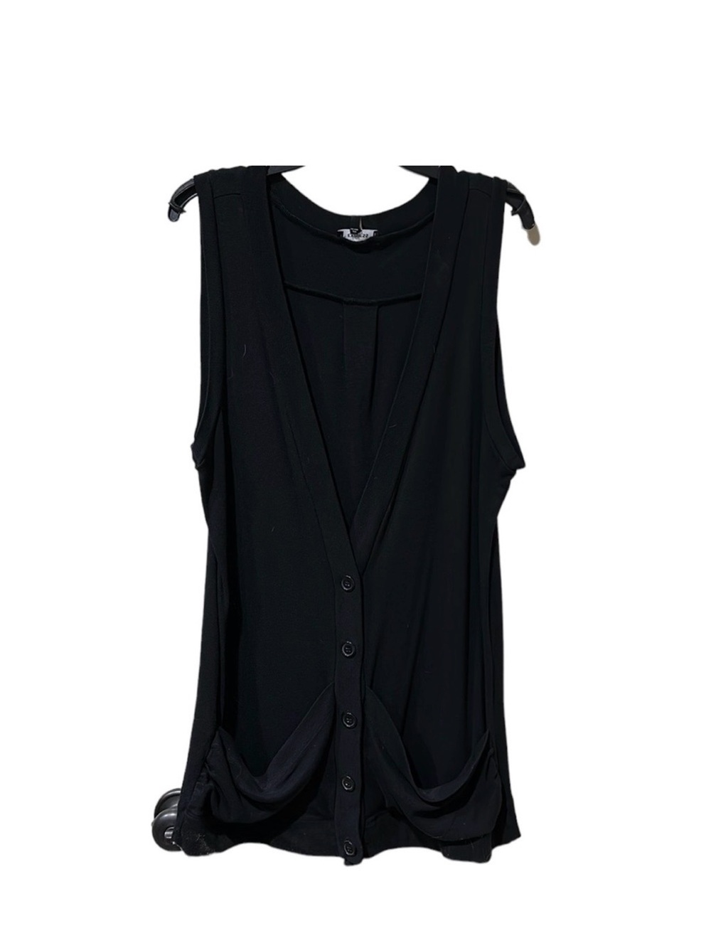 Express Sz L sleeveless  cardigan . 2 Front pockets, button front, light weight